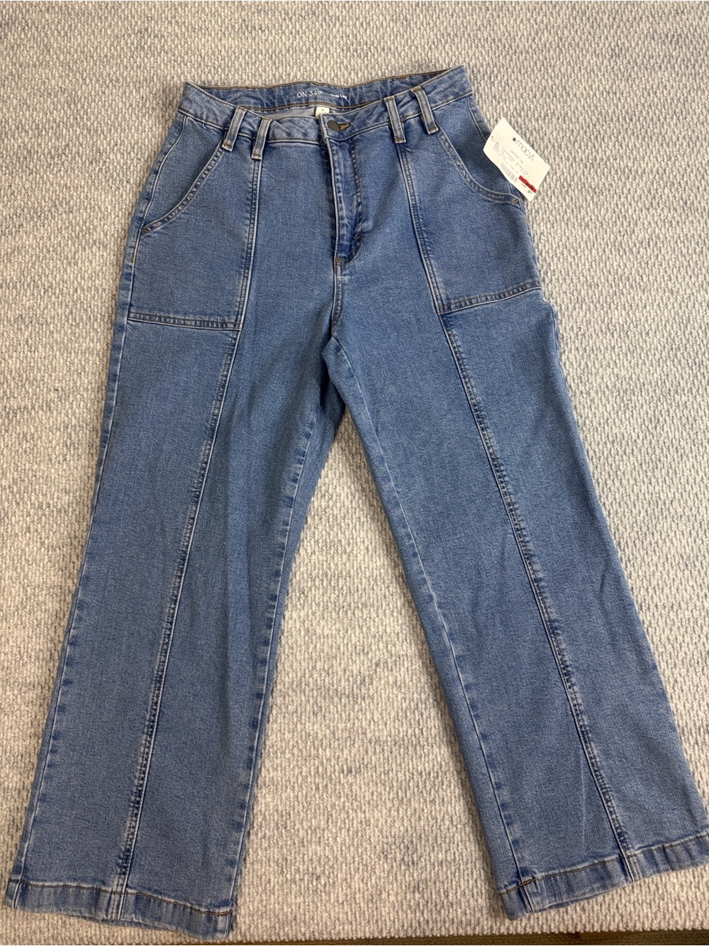 On 34th Wide Leg Crop Jeans Sz 8 NWT